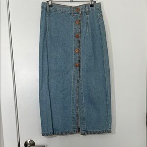 Vintage 80s/90s Gitano Denim Button-Front Skirt